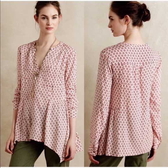 Anthropologie Tops - Anthropologie | Maeve Patterned Popover Blouse
